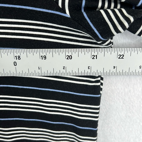 J. Jill Wearever 3/4 Sleeve Tee / Top Sz XL Black Stripe Rayon/Spandex Knit EUC - Picture 9 of 10
